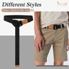 JASGOOD - Cinturón de lona de doble anillo para hombre,
