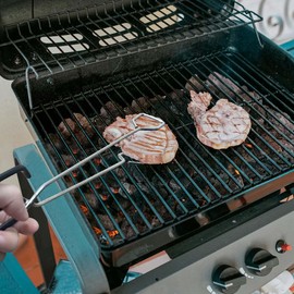 3 Pack Heavy Duty Scissor Tongs，9/11/ 12 Inch Cooking Grilling Scissor Tongs，Kitchen Baking Bread Food Tongs Tool for BBQ（black)