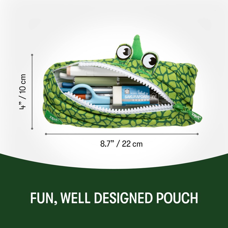 ZIPIT Dino Pencil Case for Boys | Pencil Pouch for
