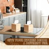 Wonderjune 6 Pcs Wood Tissue Box Cover for DIY Unfinished