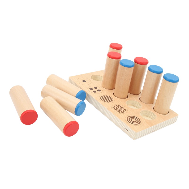 Wooden Sound Cylinders Toy Sensory Integration Training Educational Sound Stick