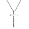 Pivza Stainless Steel Men's Cross Necklace with Scripture | 20-Inch