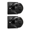 Haidms 2 Pack Black Closet Door Knobs Dummy Door Knob,