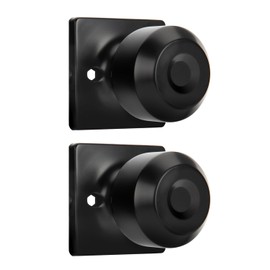 Haidms 2 Pack Black Closet Door Knobs Dummy Door Knob, Individual Dummy Door Knob Single Side, Matte Black Interior Door Knobs