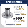 sourcing map LMF6UU Linear Ball Bearings 6mm Bore 12mm OD