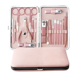 Eagle One Nail Clipper Set 18 Pieces with Toenail Clipper, Cuticle Remover, and Nail Organizer