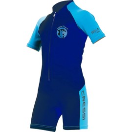 Cressi Little Shark 2 mm Wetsuit for Children Available Short Sleeve and Long Sleeve, blue