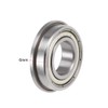 uxcell Flanged Ball Bearings 12x24x6mm Double Shielded Chrome Steel Bearing,