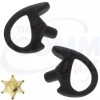 Universal LEFT & RIGHT MEDIUM PAIR BLACK COLOR FLEXIBLE OPEN EAR INSERTS (GEL EARMOLDS)