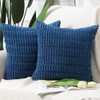 MADIZZ Pack of 2 Boho Striped Corduroy Throw Pillow Covers