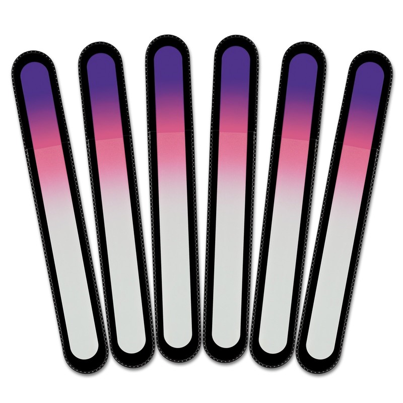 Mont Bleu Large Coloured Glass Nail File in Black Velvet