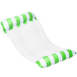 AICase Luftmatratze Pool mit 1 Luftpumpe,Hängematte Pool Floats Erwachsene, 4 in 1 Mehrzweck Aufblasbare Pool Floats PVC Wasser Hängematte Lounge Floaties-grün