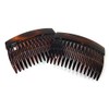 2 x Insertion Combs Approx. 8 x 5.5 cm Havana