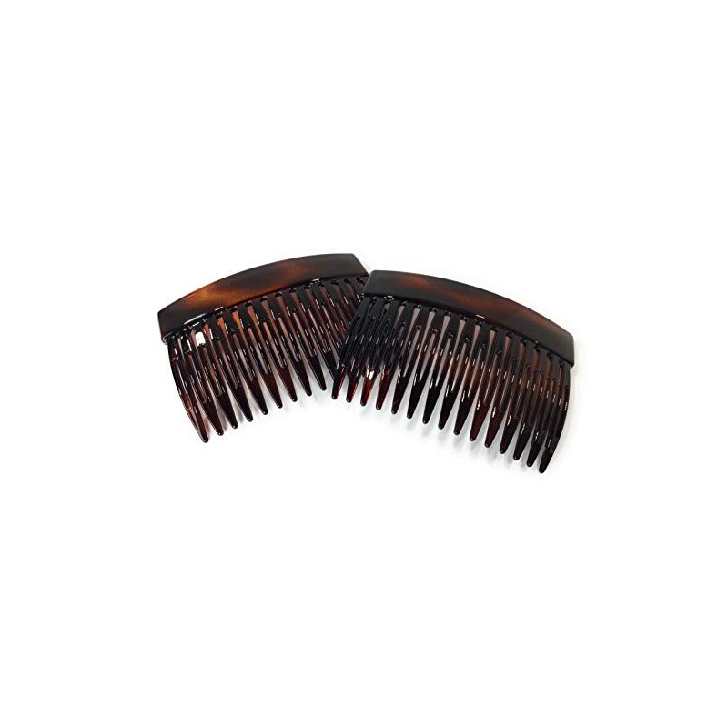 2 x Insertion Combs Approx. 8 x 5.5 cm Havana