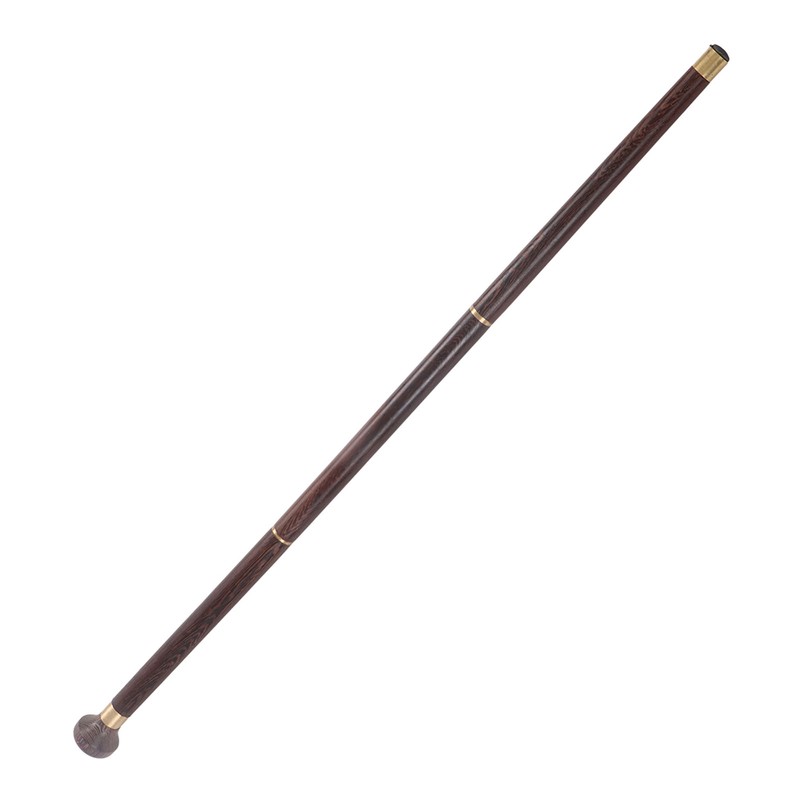 Elderly Wenge Walking Stick Elegant Ergonomic Detachable Round Grip Walking