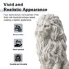 Glitzhome Guardian Sitting Lion Garden Statue MGO Outdoor Decoration, 20.75"