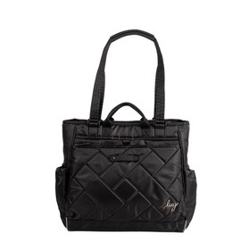 Lug Cabby SE Tote Bag, BLACK SILVER STITCH