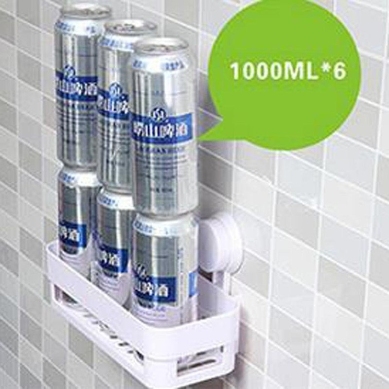 Gearmax Bathroom Waterproof Suction Cup Plastic Shelf, Storage Shelves, Kitchen