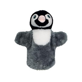EcoBuddiez Hand Puppet - Penguin by Deluxebase. Penguin Plush Hand Puppets for Kids. Eco-Friendly Animal Toy Doll for Pretend Play and Kids Gifts