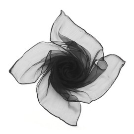 1950's Plain Square Chiffon 50's Neck 4 Seasons Scarf Wrap 65cm x 65cm Black, White, Red, Green, Pink, etc.