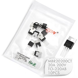 (Pack of 10 Pieces) Chanzon MBR20200CT Schottky Barrier Rectifier Diodes 20A 200V TO-220AB (TO-220) 20 Amp 200 Volt