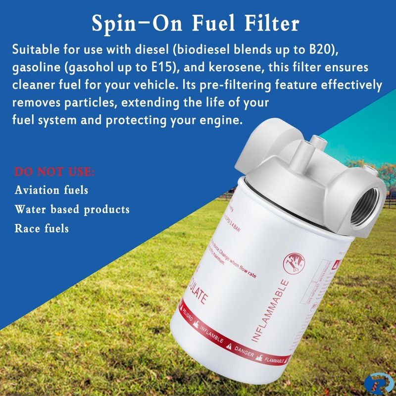 496 Fuel Transfer Tank Filter Kit for Gasoline and Diesel