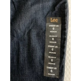 Lee Womens Relaxed Fit Straight Leg Mid Rise Jeans Verona Size 6 Medium