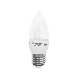 SANELEC, Foco LED, Tipo Vela, E27, Luz Fría, 4 W, Modelo 1466