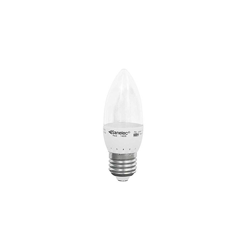 SANELEC, Foco LED, Tipo Vela, E27, Luz Fría, 4 W,