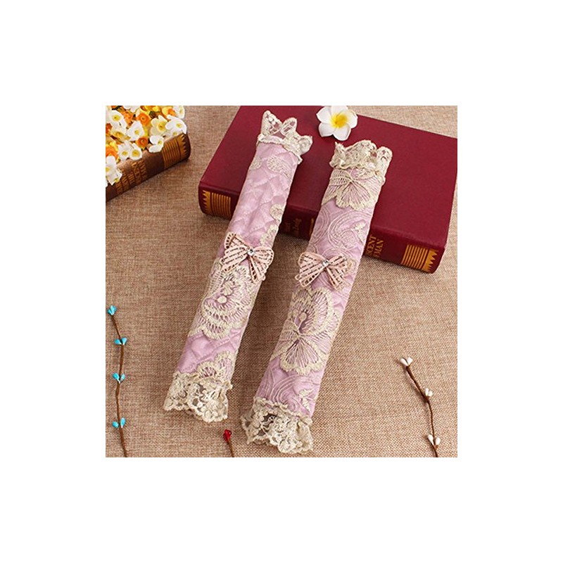 Luxury Lace Embroidery Refrigerator Fridge Door Handle Cover Handles Protector,