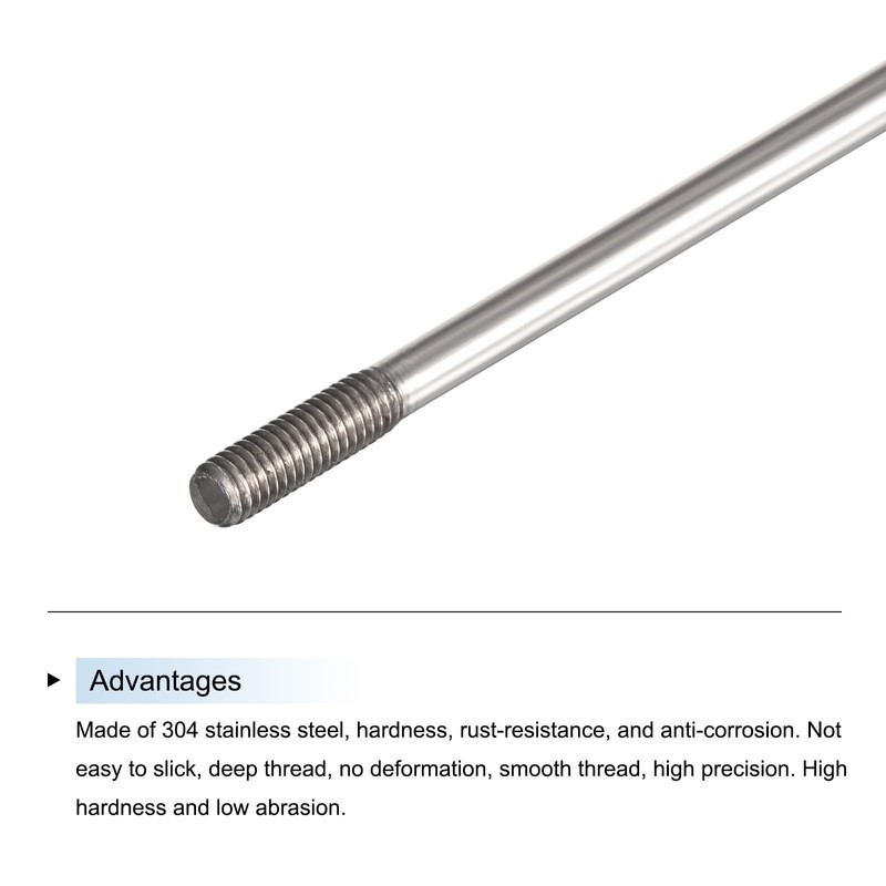 MECCANIXITY 8pcs Push Rod Connector Double End Threaded Rod 304