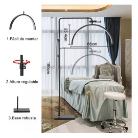 Cthtbs Lampara Para Pestañas Spa Ajustable 1.35-1.8m 40w 3000-6000k