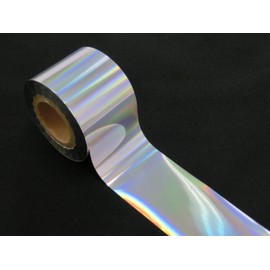 Murata Gold Foil "Gleaming Gleam" Hologram Foil for Foil Stamping Machines (Silver, Plain Pattern) [Business Cards/Paper Crafts] 166.4 ft (50 m)