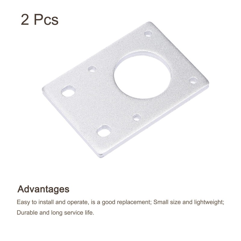 MECCANIXITY Stepper Motor Mounting Bracket Mount Plate 42mm Silver Tone