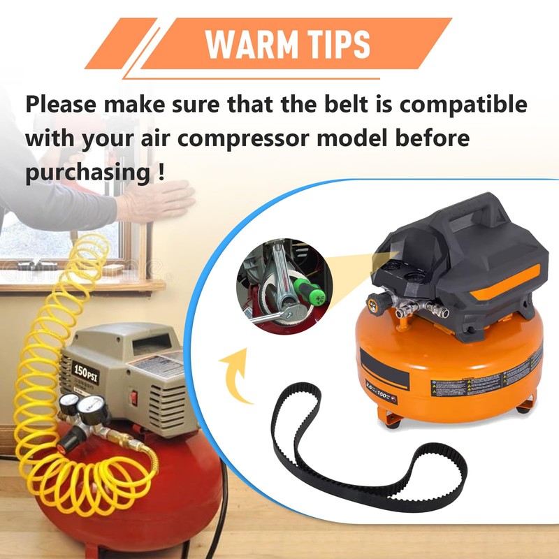 OF60150HA Replacement Belt Compatible with Ridgid Compressor Belts - Fits