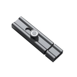 Grey Slide Bolt Latch with Fluorescent Effect No Punch Sliding Lock Aluminum Alloy Barrel Door Latch for Bathroom, Patio, Yard(80mm)