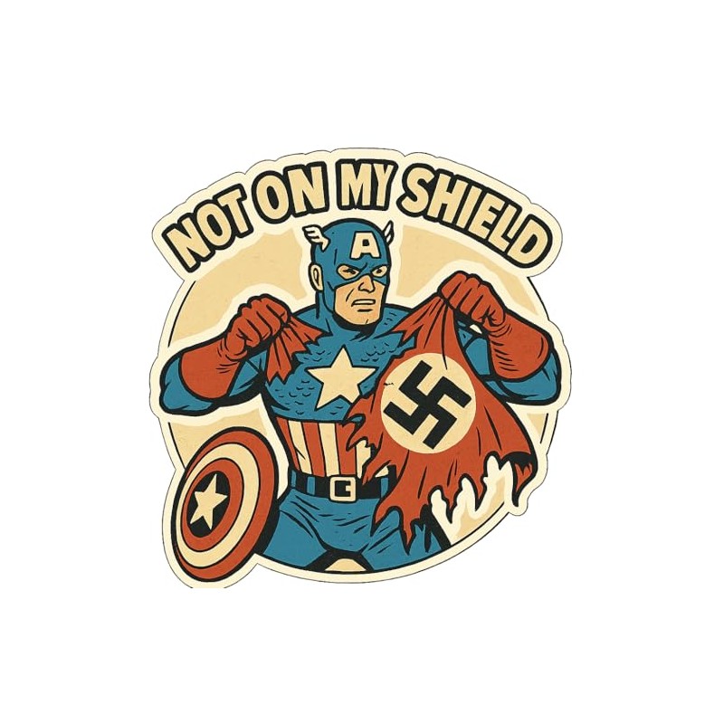 American Superhero Retro Comic Sticker (3.25" x 3.25")
