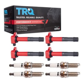 TRQ Ignition Kit Ignition Coil Spark Plugs Compatible with 2013-2015 Acura ILX 2008-2012 Honda Accord 2012-2015 Civic 2010-2014 CR-V Crosstour
