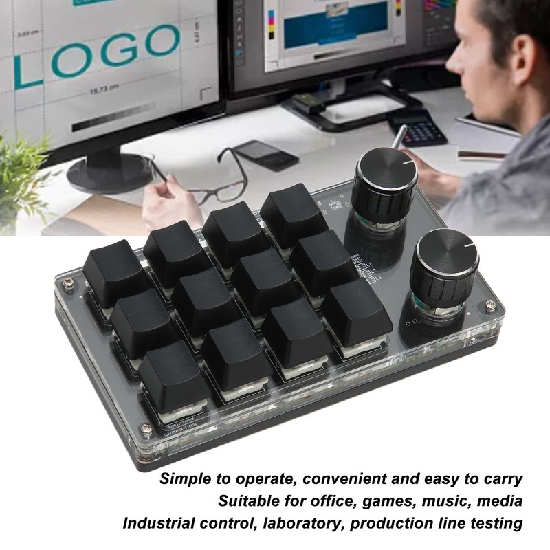 Mini Keypad 1 Handed Mechanical Keyboard Wired USB Programmable Macro