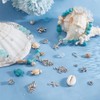 PH PandaHall 322pcs Beach Jewellery Making Kit Turquoise Turtle Beads