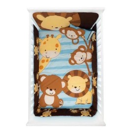 Chiqui Mundo Set Edredón Talla Cama Cuna Corral Blue Safari Chiqui Mundo Color Azul Marino