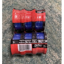 For BLACK+DECKER Shakespeare Replacement Spool And Line .065in. 30ft NEW BLUE 3-PACK (2-ITEMS)