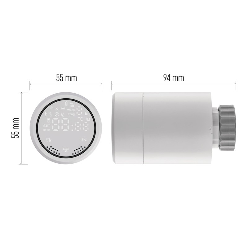 EMOS GoSmart Heizkörperthermostat mit App, programmierbarer ZigBee Smart Home Thermostat,