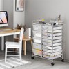 Simple Houseware Utility Cart with 15 Drawers Rolling Storage Art