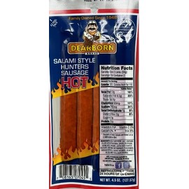 Dearborn Brand Hunters Sausage - HOT: Premium Flavorful Snack for Adventurous Foodies! (3 Pack, 4.5 oz)"