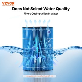 VEVOR Evaporative Humidifier Replacement Filter, 2-Pack, Compatible 5L(1.32G) Model BZT-234 Evaporative Humidifier, Easy to Install for Prolong Filter Life