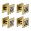 4 pcs Brass Square Body Spray Shower Jets High Pressure