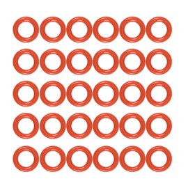 Ofowin [30 Pcs] Silicone O-Rings Red 4.5mm OD 2.5mm ID 1 mm Width, Metric VMQ Sealing Gasket for Cup Lids, Coffee Maker, Brewing Fitting, Washer, Filter, Pump, Plumbing, Hose, Gauge, Auto, Machine