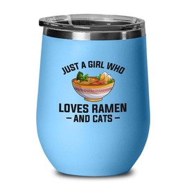 Ramen Lover Teal Edition Tumbler 20oz - Just a girl who loves - Food Lovers chicken pumpkin vegan pantry spicy noodles