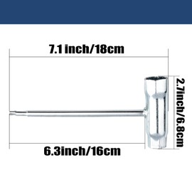Belsdar 2 Pack Combination 13 x 19mm Chainsaw T-Wrench and T27 Screwdriver, Chain Saw Scrench for STIHL Makita Husqvarna Dolmar Partner Echo Jonsered Poulan Chainsaws